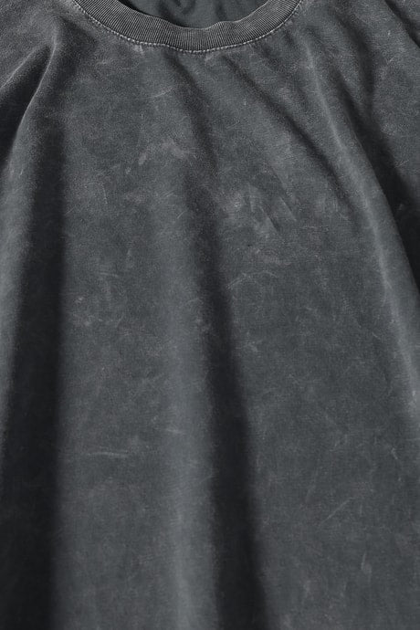 Men's Gray Special Wash Fabric Oversize T-shirt