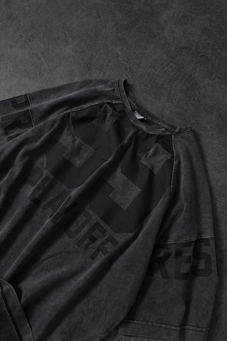 Men's Anthracite Play Off Special Wash Fabric Oversize T-shirt