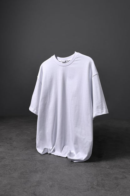 Men's White Basic Oversize T-shirt