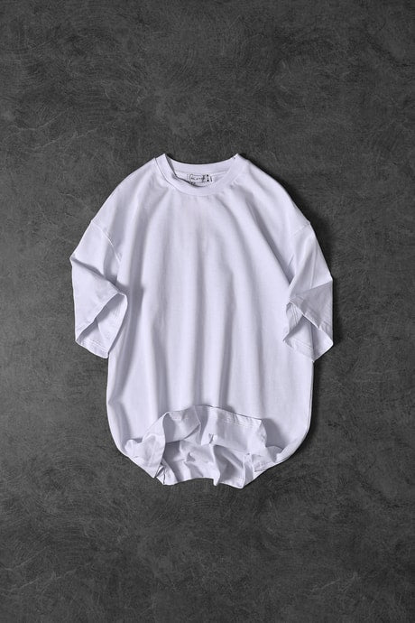 Men's White Basic Oversize T-shirt