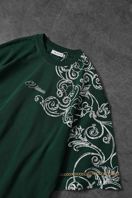 Men's Khaki Victories Patch Embroidered Oversize T-shirt