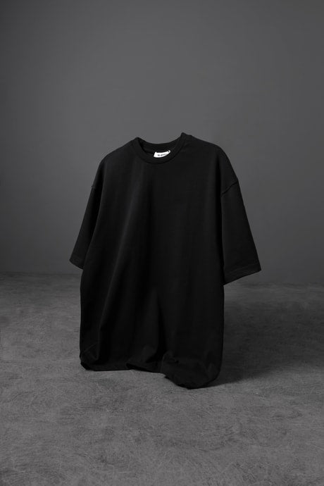 Men's Black Basic Oversize T-shirt